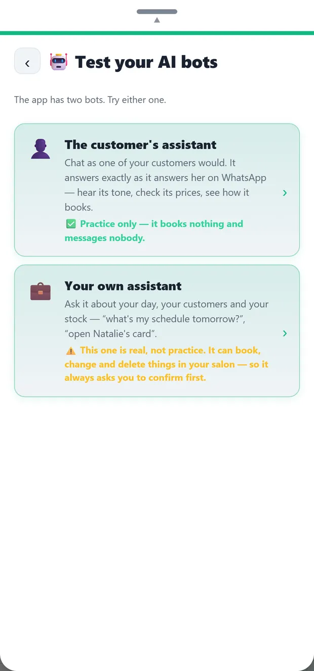 Test your AI bots