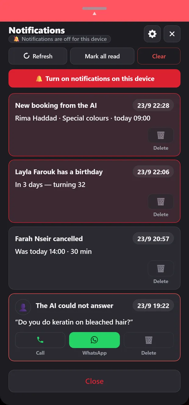 Notifications